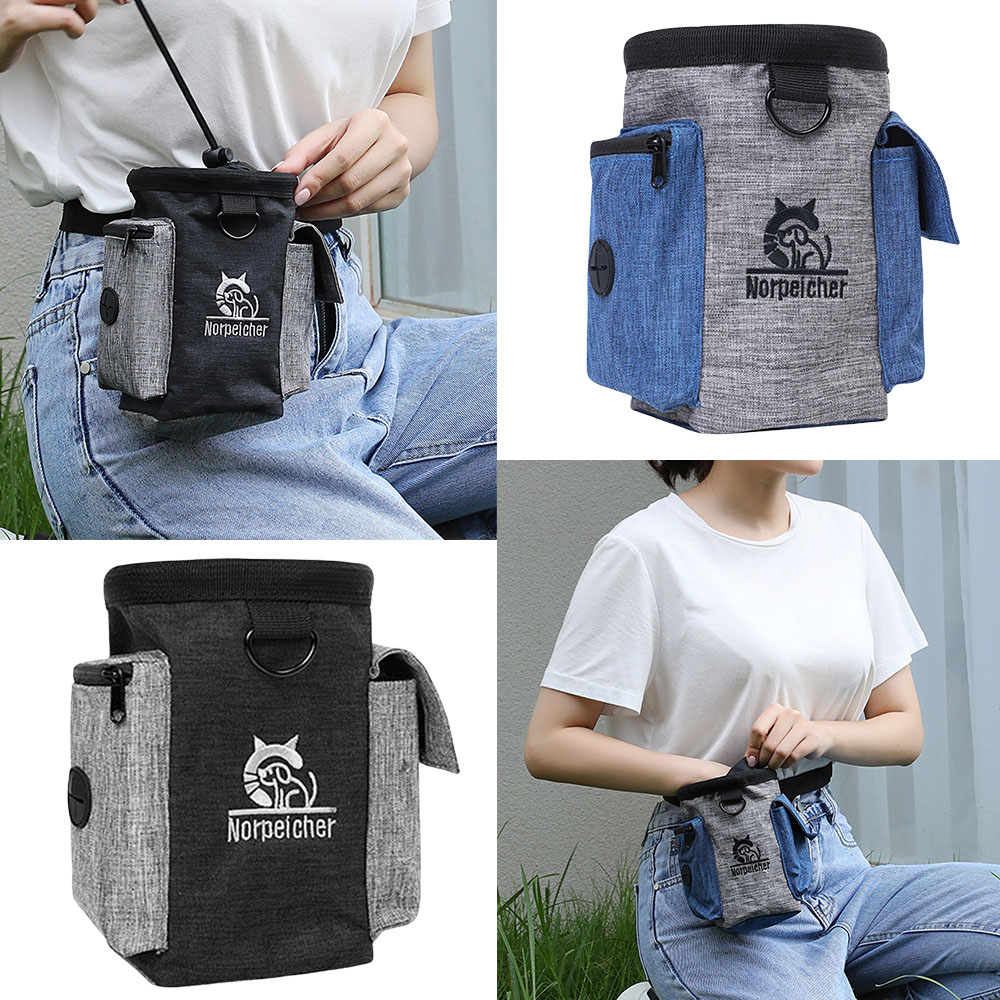 Linen Bag Bulk - 犬用屋外トレーニングバッグ ファニーパック セラピーバッグ 多機能ペットバッグ ペット用おやつバッグ トレーナースナック報酬ウエストバッグ
