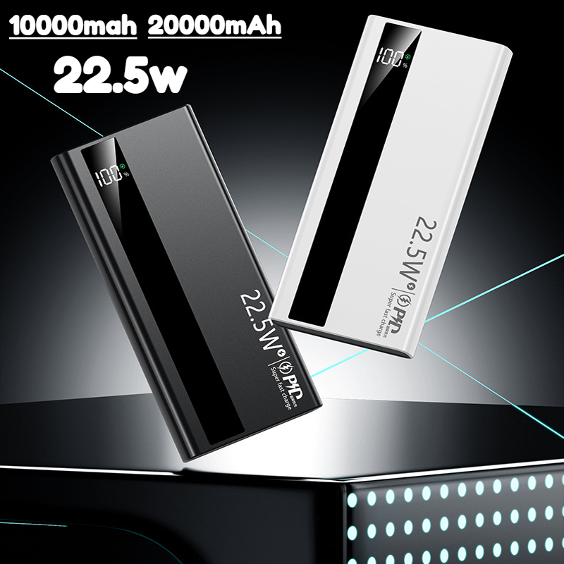 Solar Charger Panel Foldable - 20000mAh パワーバンク急速充電 22.5W 大容量バッテリーマルチポートポータブル共有充電 iPhone Xiaomi