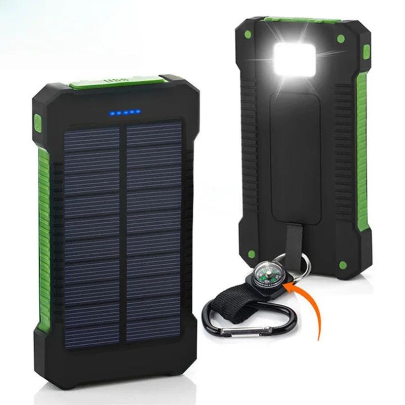 20000mAh ポータブルソーラーパワーバンク防水外部バッ - Solar Charger Panel Foldable のレビューと価格