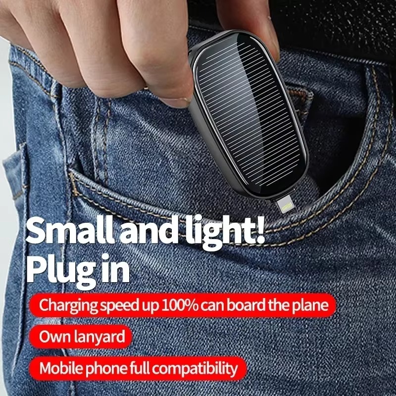 緊急用ソーラーミニポータブル電源キーホルダー型携帯充電器小型 - Solar Charger Panel Foldable のレビューと価格