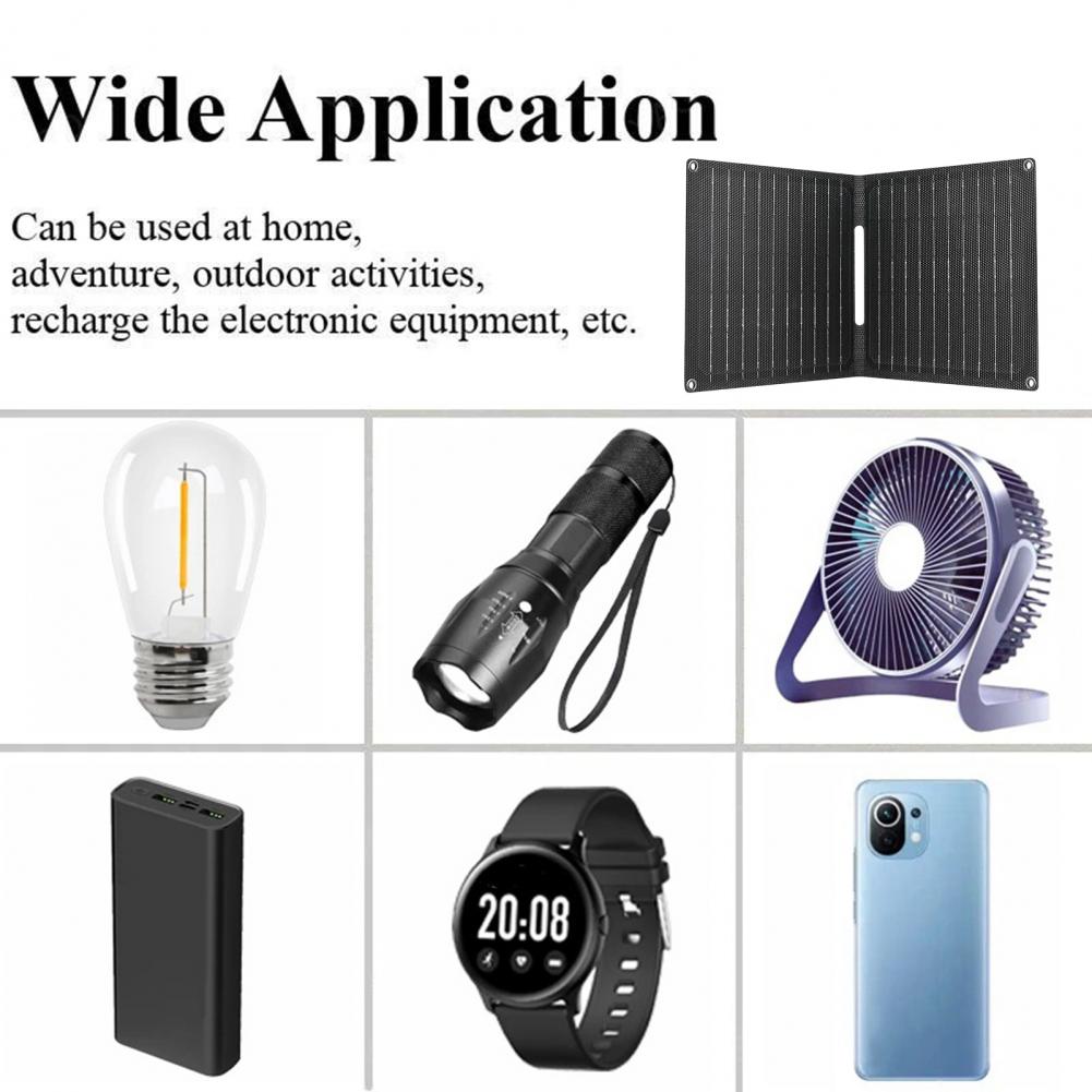 超薄型ソーラーパネル ポータブルソーラーパネル充電器 パワー - Solar Charger Panel Foldable のレビューと価格