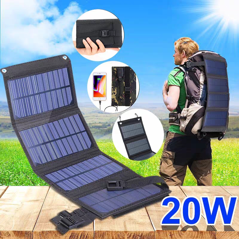 折りたたみ式ソーラーパネル 20W 50W 60W ポータブ - Solar Charger Panel Foldable のレビューと価格