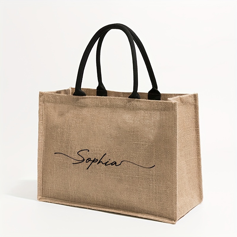 カスタムネームパターンショッピングパーソナライズされたビーチ - Linen Bag Bulk のレビューと価格