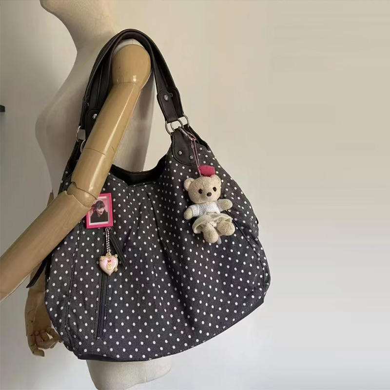 ファッショナブルなヴィンテージメッセンジャーバッグ新しい水玉 - Linen Bag Bulk のレビューと価格