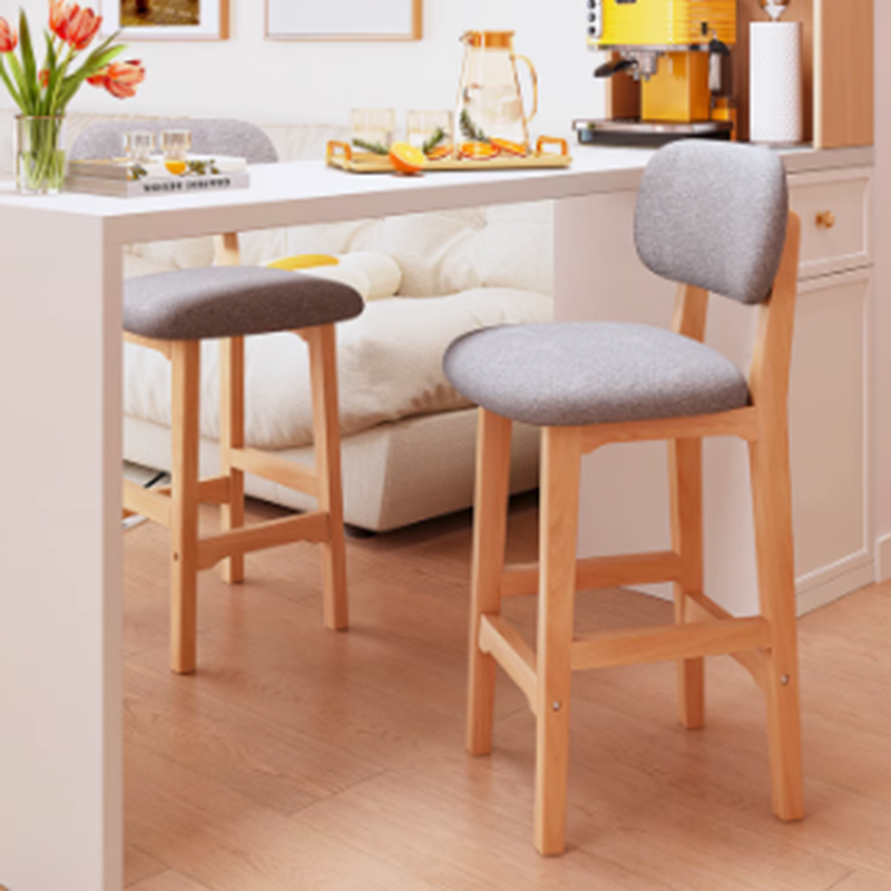 バックキッチンバースツール ブラック モダン グレー ウッド - Sustainable Living Design のレビューと価格