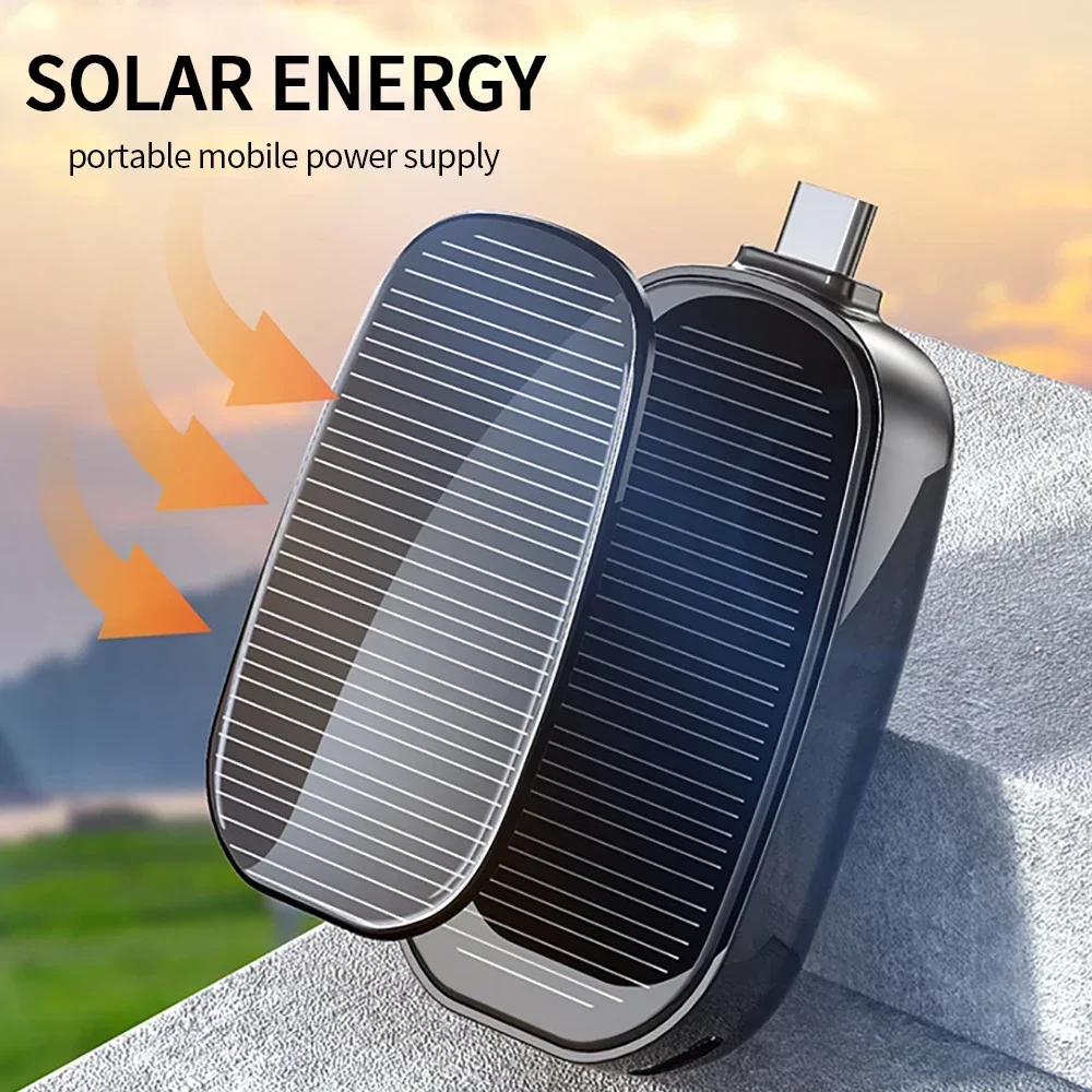 1200mAh ソーラーミニパワーバンクキーホルダーポータブ - Solar Charger Panel Foldable のレビューと価格