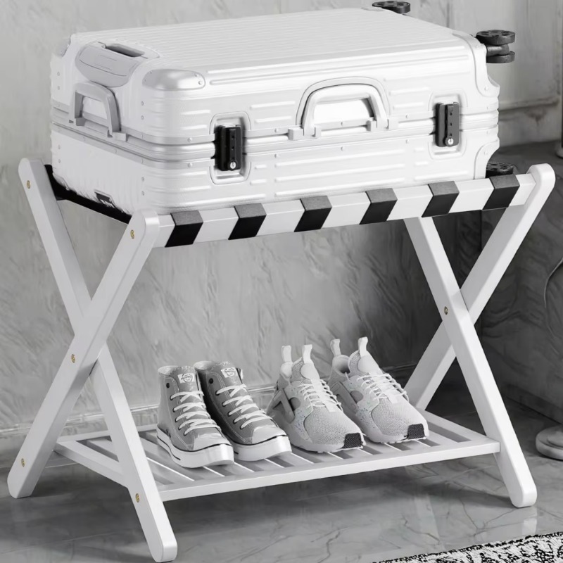 モダンなダブルスーツケーススタンド、折りたたみ式荷物置き台、 - Sustainable Living Design のレビューと価格