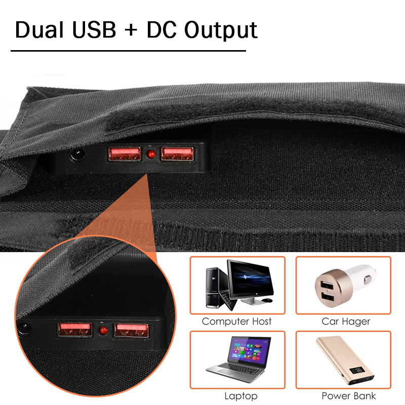 屋外キャンプハイキング折りたたみ式USBソーラーパネル充電器 - Solar Charger Panel Foldable のレビューと価格