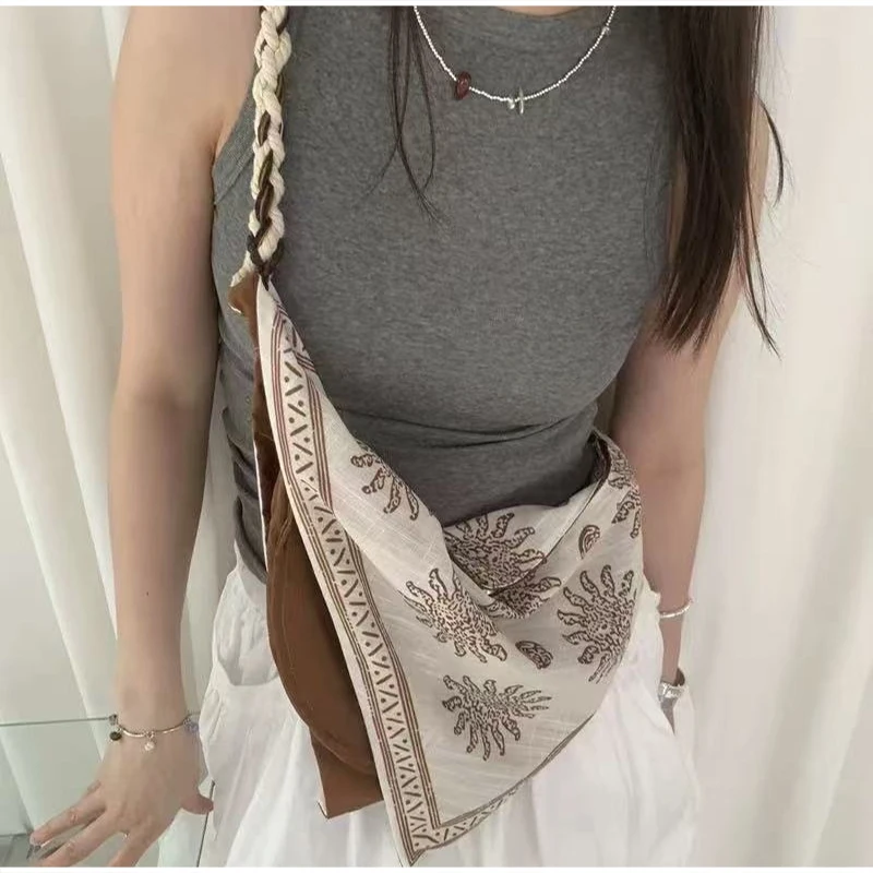 ボヘミアントライアングルショルダークロスボディバッグレトロフ - Linen Bag Bulk のレビューと価格