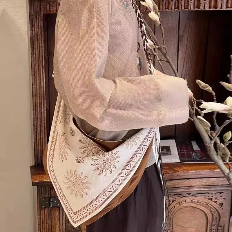 ボヘミアントライアングルショルダークロスボディバッグレトロフ - Linen Bag Bulk のレビューと価格