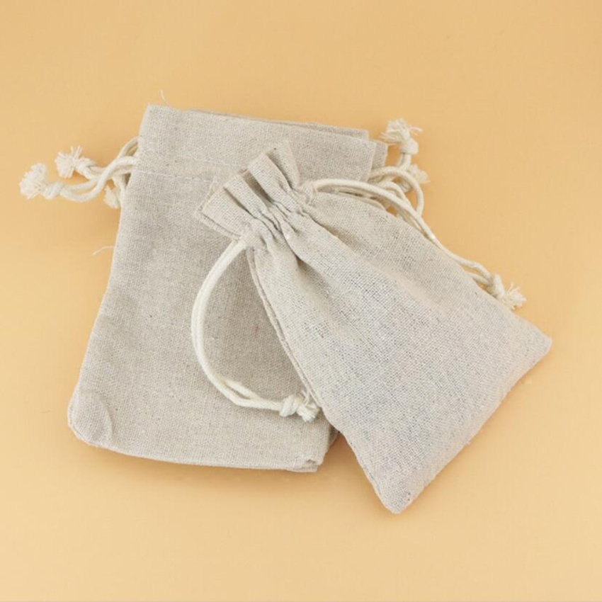ジュエリー用リネン巾着袋,50個,化粧品/保管/結婚式/梱包 - Linen Bag Bulk のレビューと価格